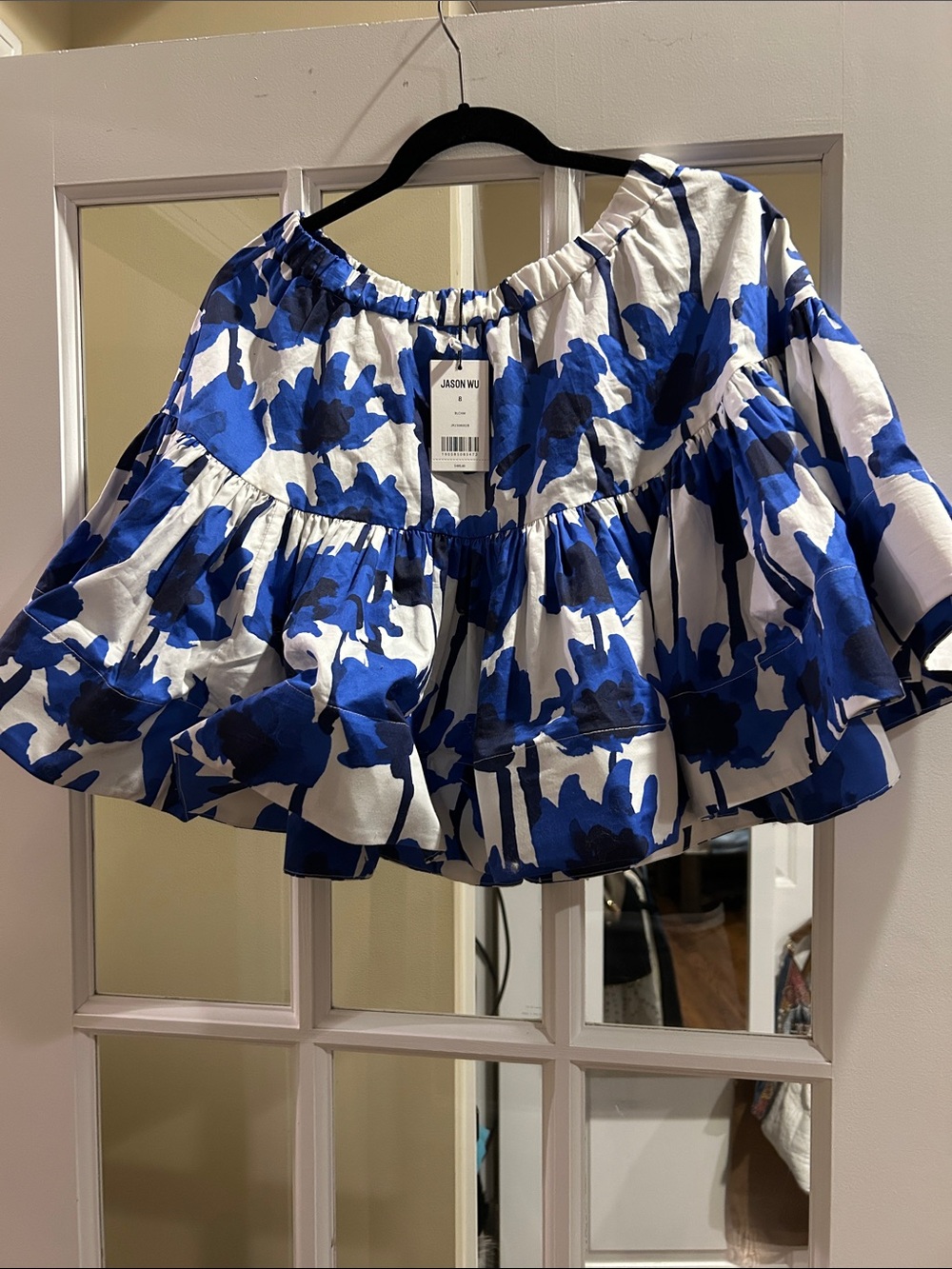 Jason Wu Blue and White Floral skirt